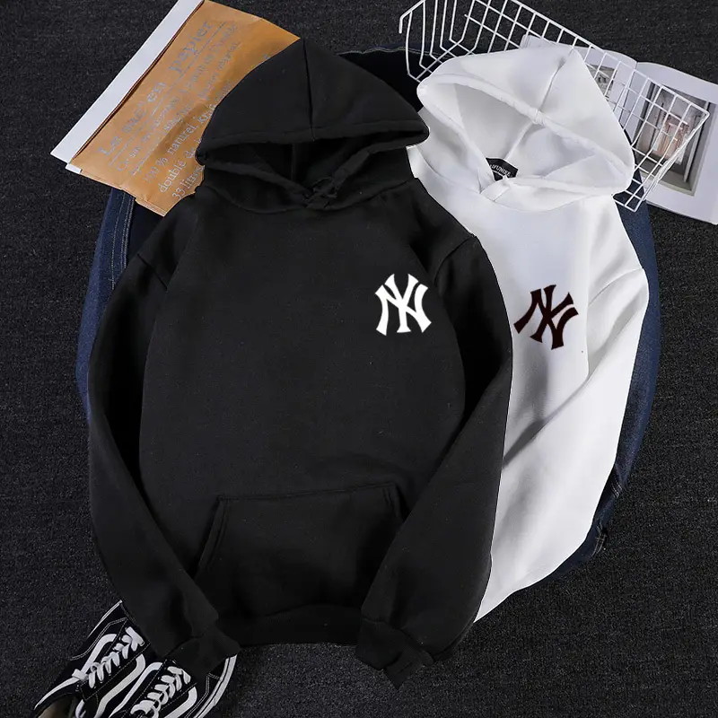 Women Korean Style Yellow NY Logo Hoodie 2024 Winter Casual — feature 19
