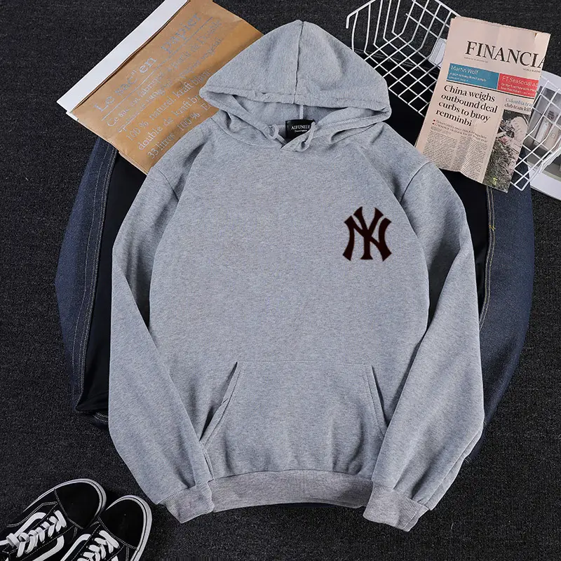 Women Korean Style Yellow NY Logo Hoodie 2024 Winter Casual — feature 6