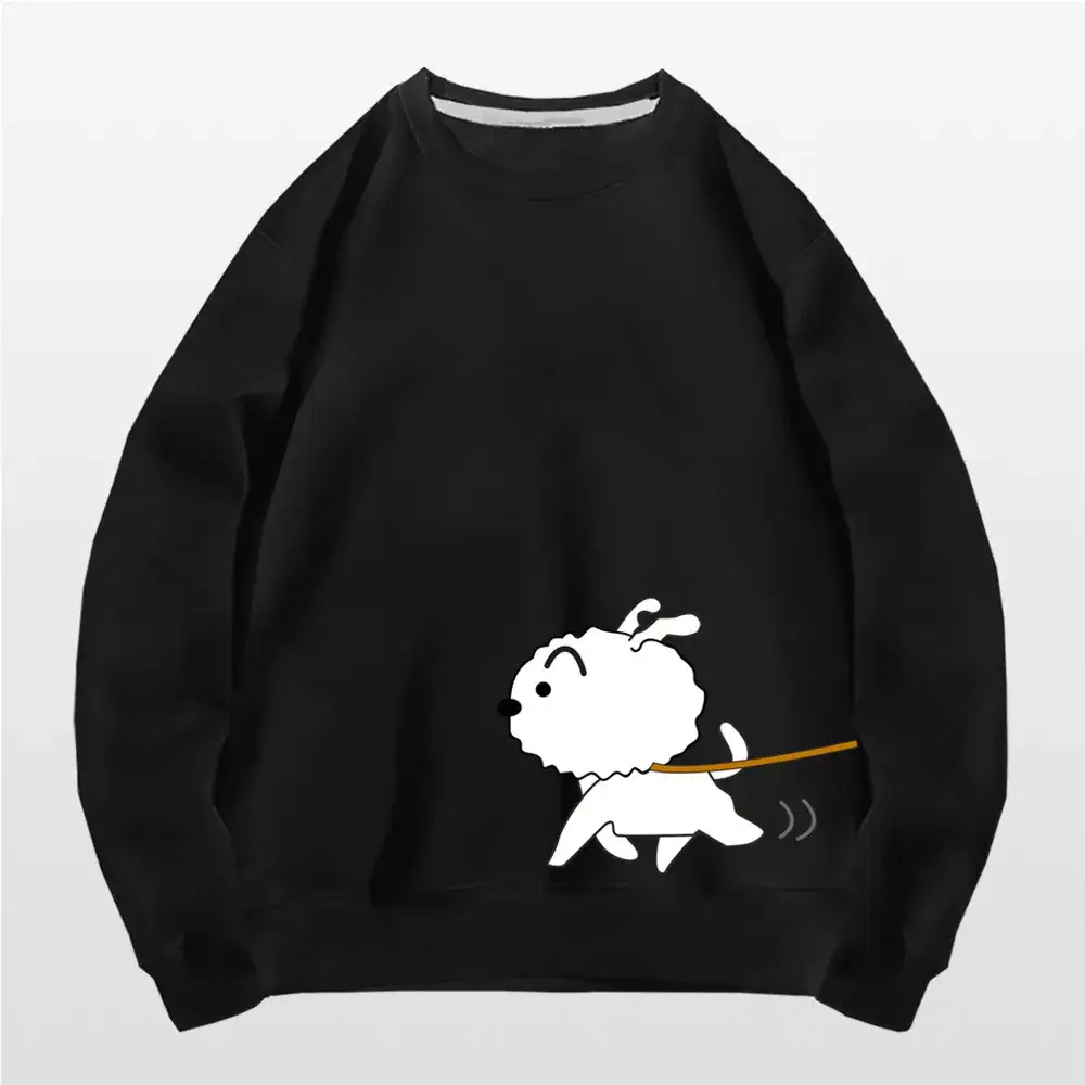 Japanese Style Cartoon Sweatshirt for Kids Grey