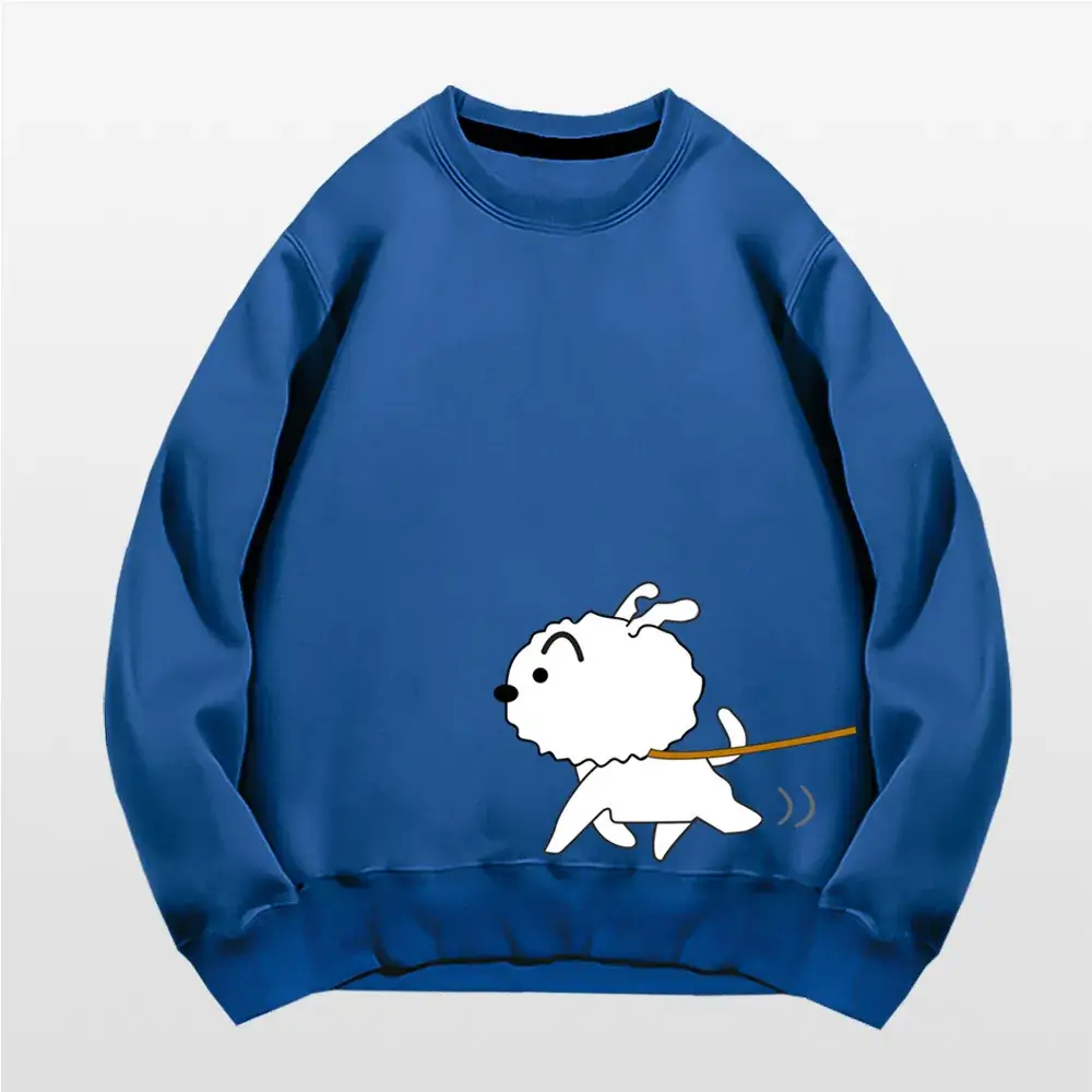 Japanese Style Cartoon Sweatshirt for Kids Grey
