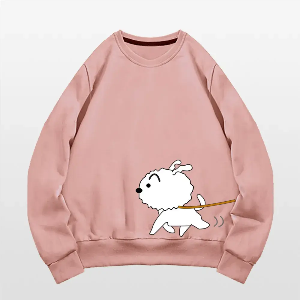 Japanese Style Cartoon Sweatshirt for Kids Grey