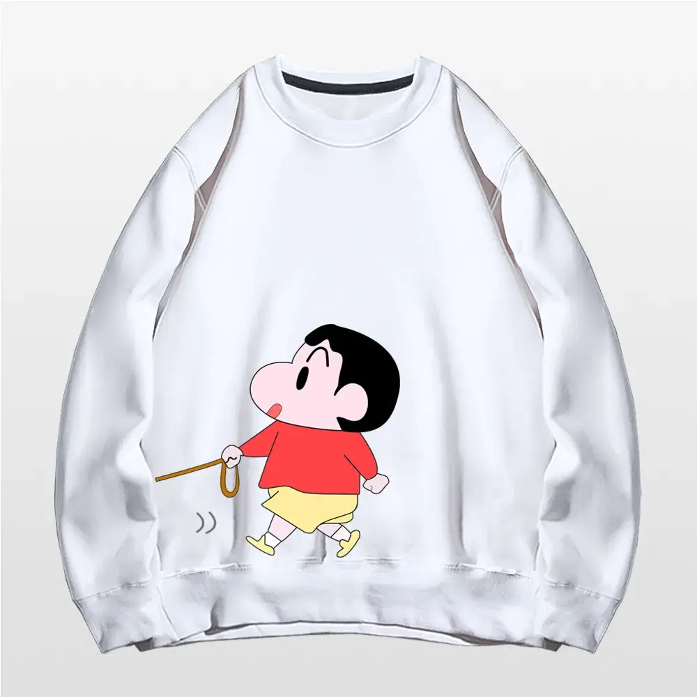 Japanese Style Cartoon Sweatshirt for Kids Grey