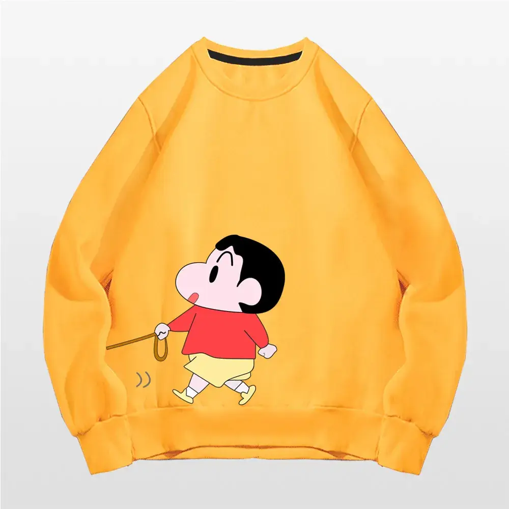 Japanese Style Cartoon Sweatshirt for Kids Grey