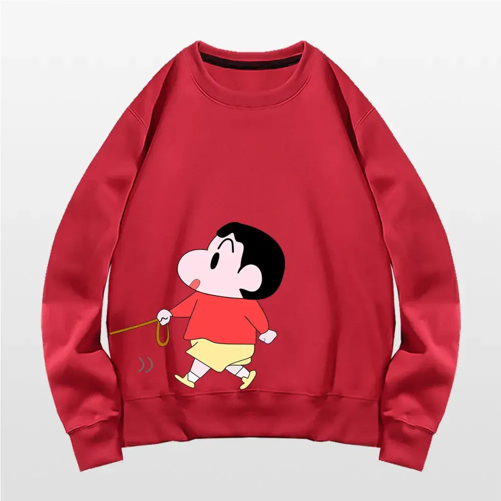 Japanese Style Cartoon Sweatshirt for Kids Grey