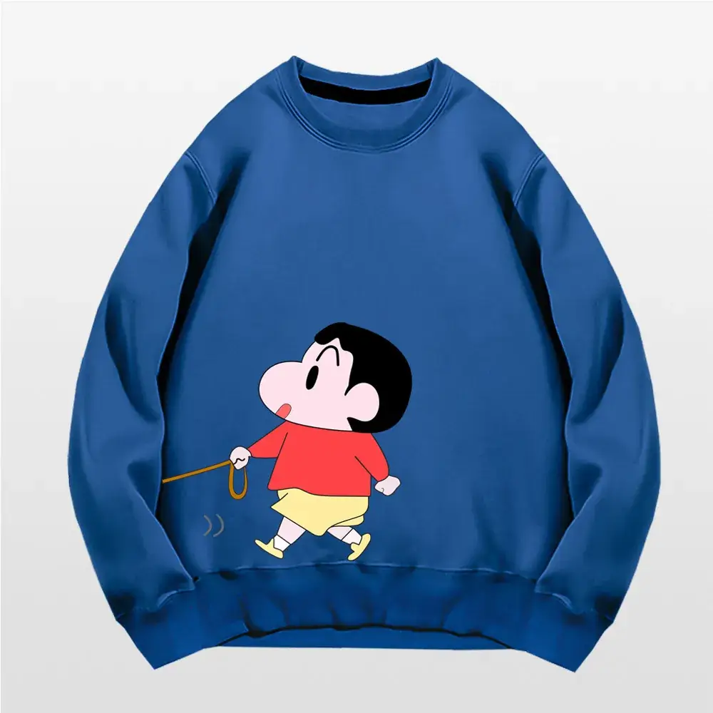 Japanese Style Cartoon Sweatshirt for Kids Grey