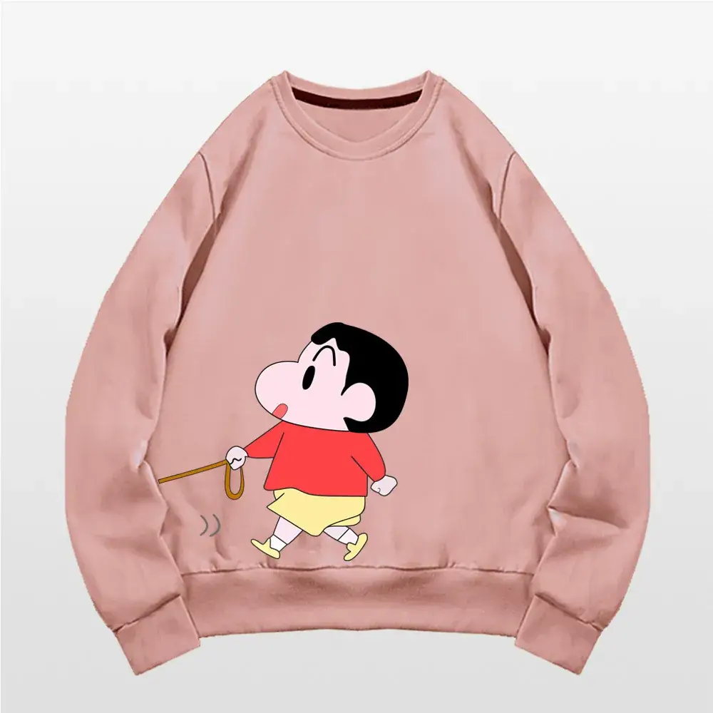 Japanese Style Cartoon Sweatshirt for Kids Grey