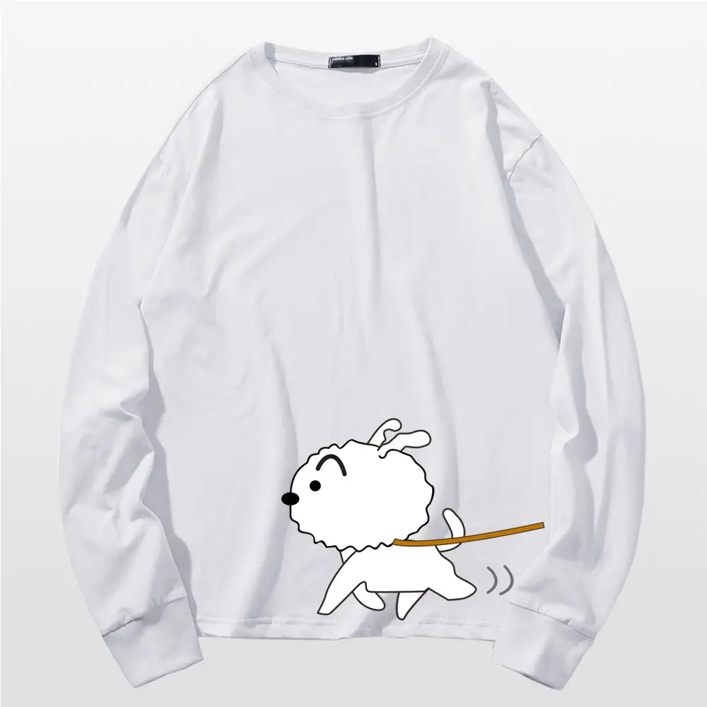 Men Women Red Cotton Anime Crayon T-Shirt