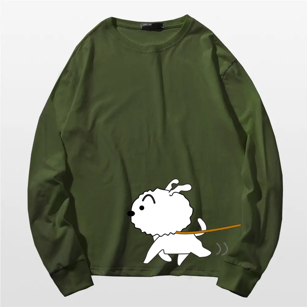 Men Women Red Cotton Anime Crayon T-Shirt