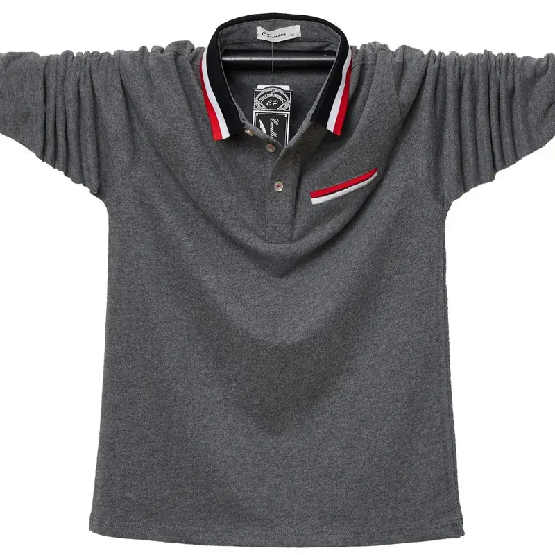 Men Blue Polo Shirt with Red White Trim