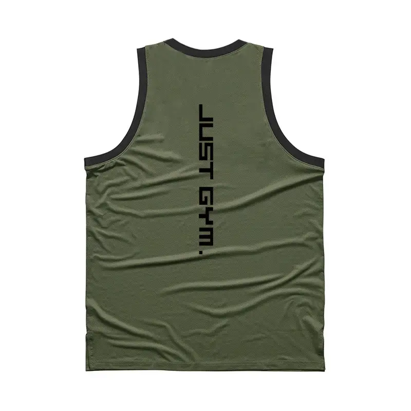 Men's Back Printed Waistcoat Vest Black Quick Dry - Image 4