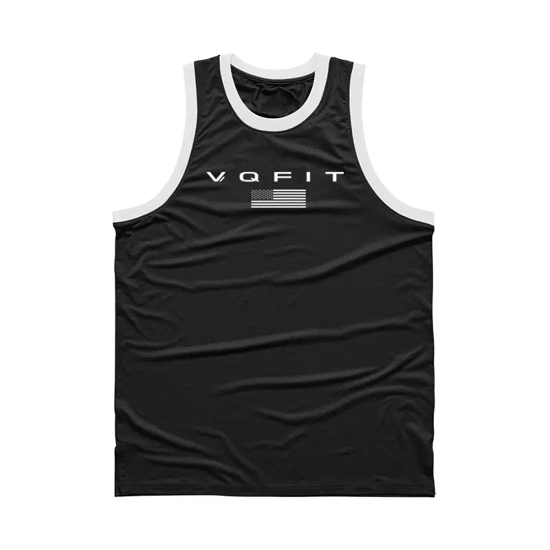 Men's Black Muscle Waistcoat Vest Gym Training