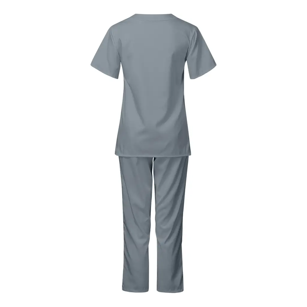 Pink V-Neck Scrub Suit for Medical Staff — feature 13