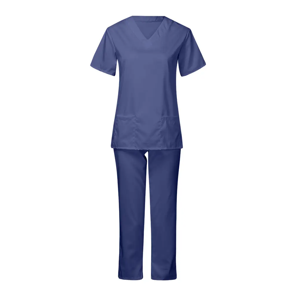Pink V-Neck Scrub Suit for Medical Staff — feature 16