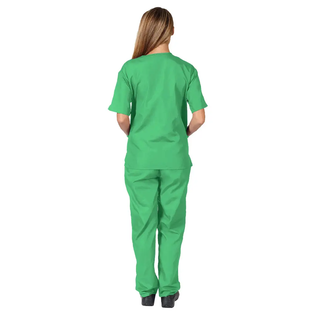 Pink V-Neck Scrub Suit for Medical Staff — feature 35