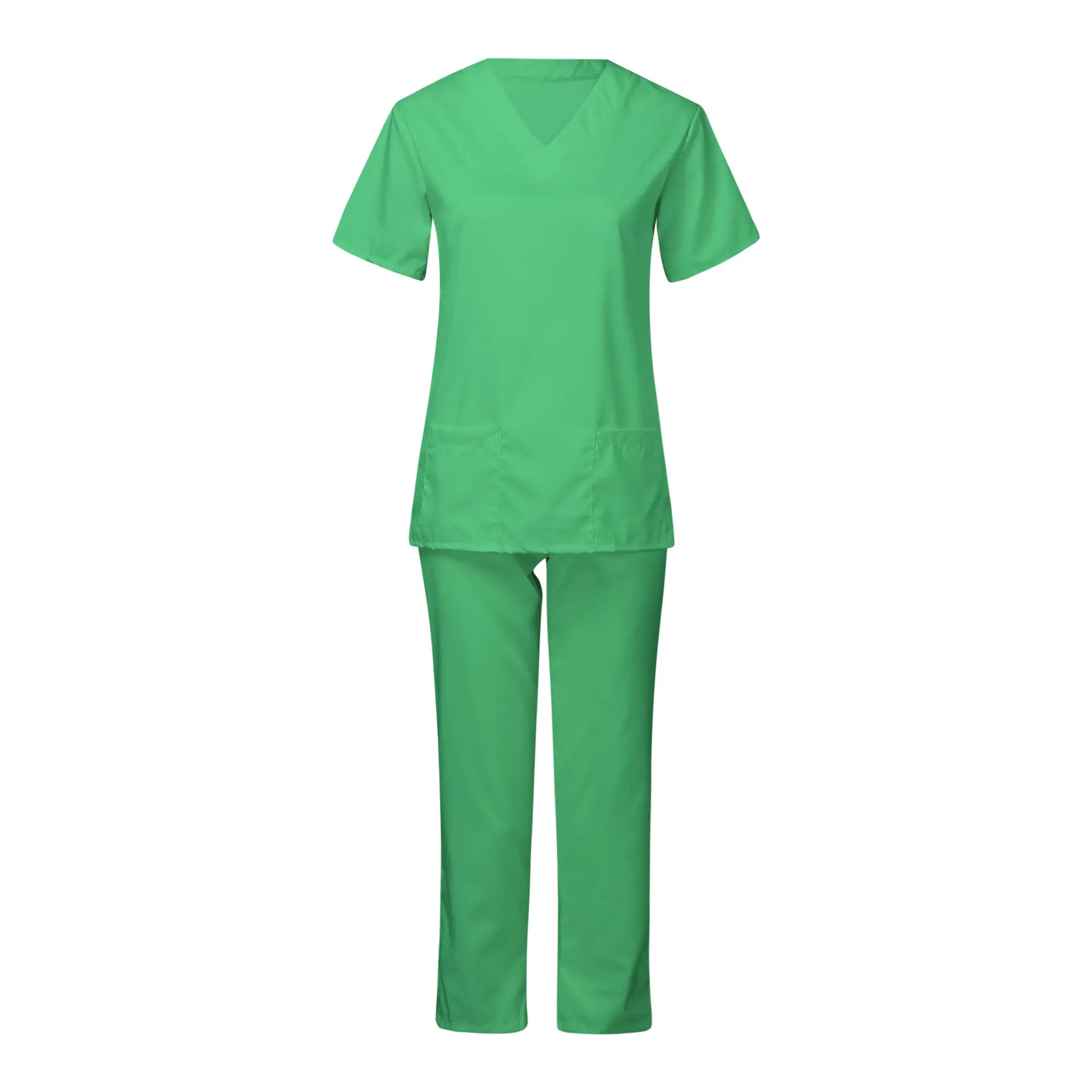 Pink V-Neck Scrub Suit for Medical Staff — feature 36