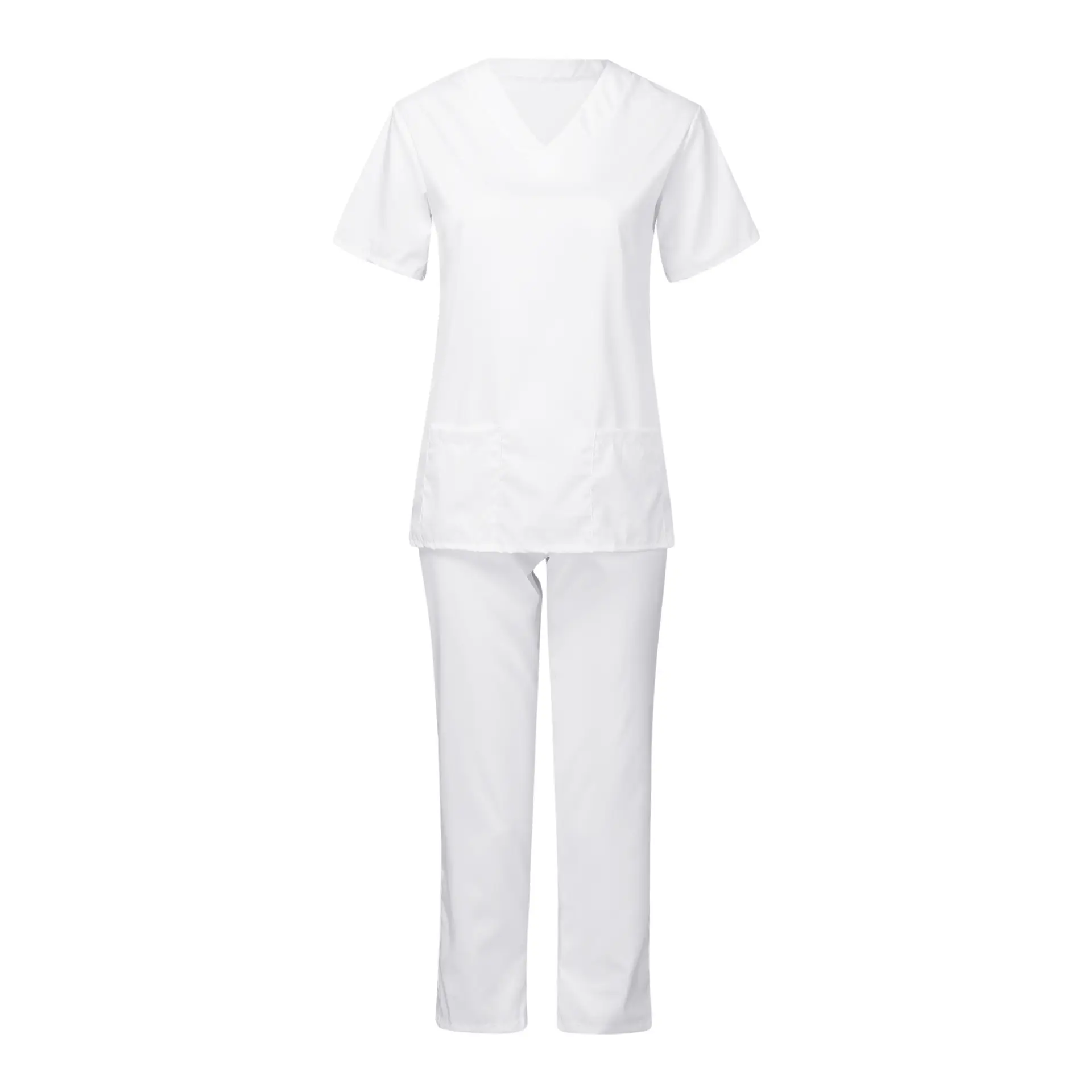 Pink V-Neck Scrub Suit for Medical Staff — feature 40