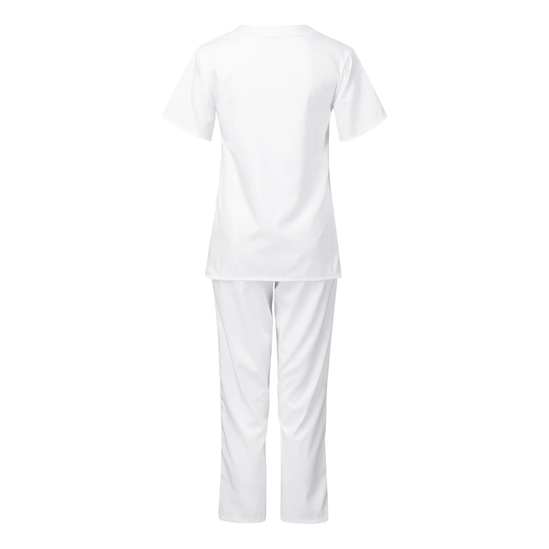 Pink V-Neck Scrub Suit for Medical Staff — feature 41