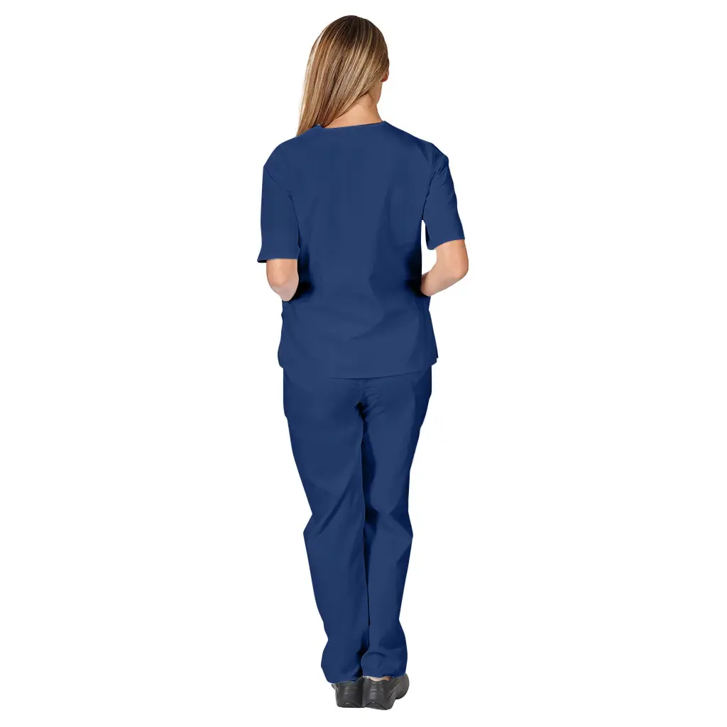 Pink V-Neck Scrub Suit for Medical Staff — feature 7