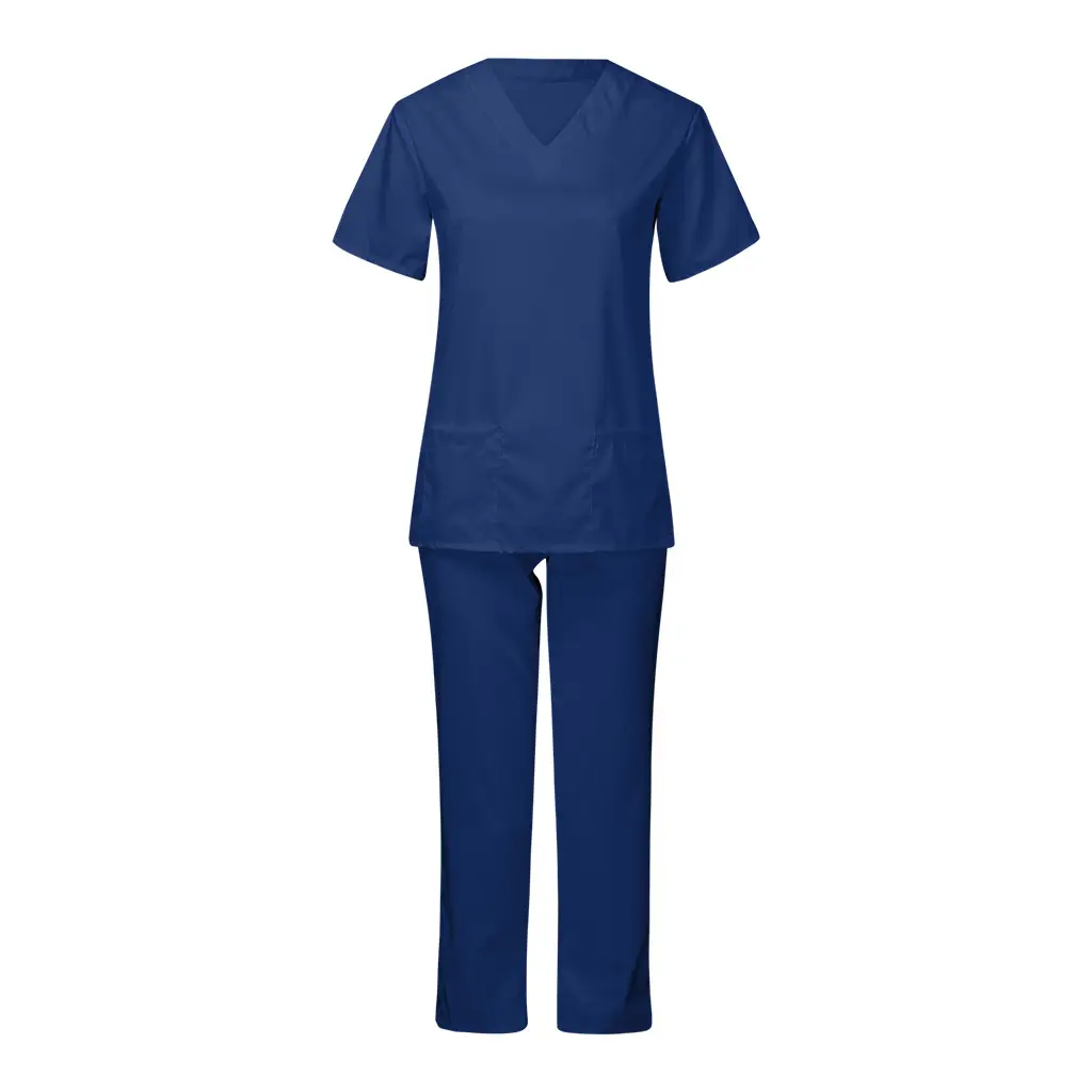 Pink V-Neck Scrub Suit for Medical Staff — feature 8