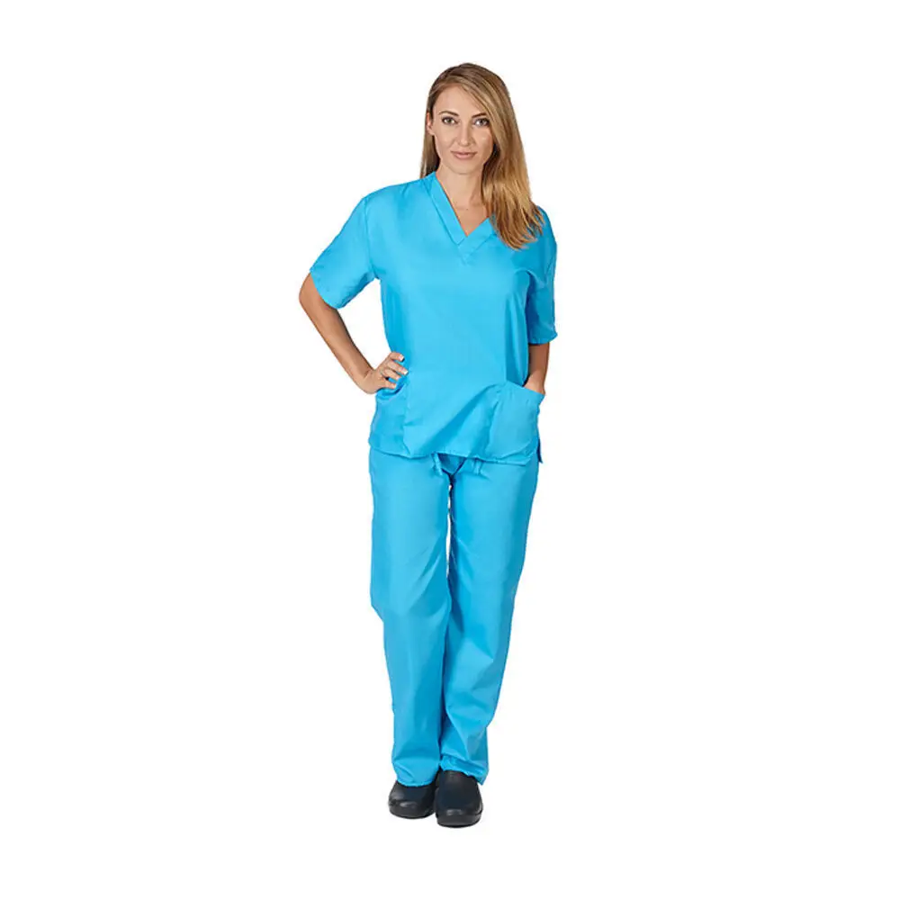 Pink V-Neck Scrub Suit for Medical Staff - Image 10