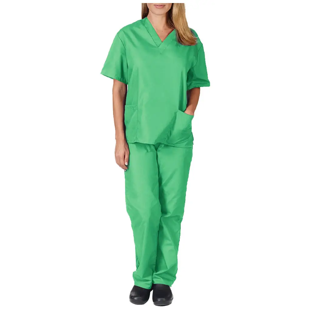 Pink V-Neck Scrub Suit for Medical Staff - Image 5