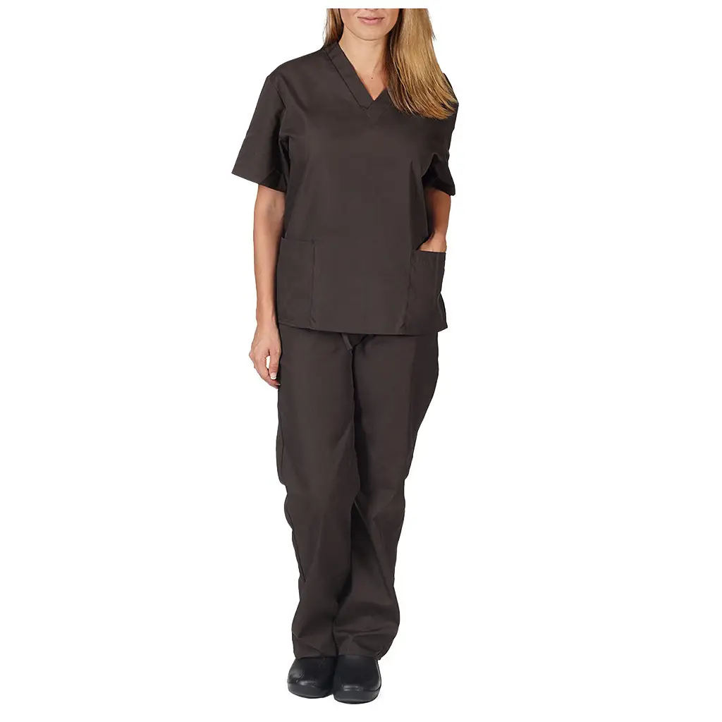 Pink V-Neck Scrub Suit for Medical Staff - Image 6