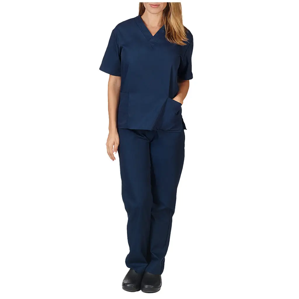 Pink V-Neck Scrub Suit for Medical Staff - Image 7