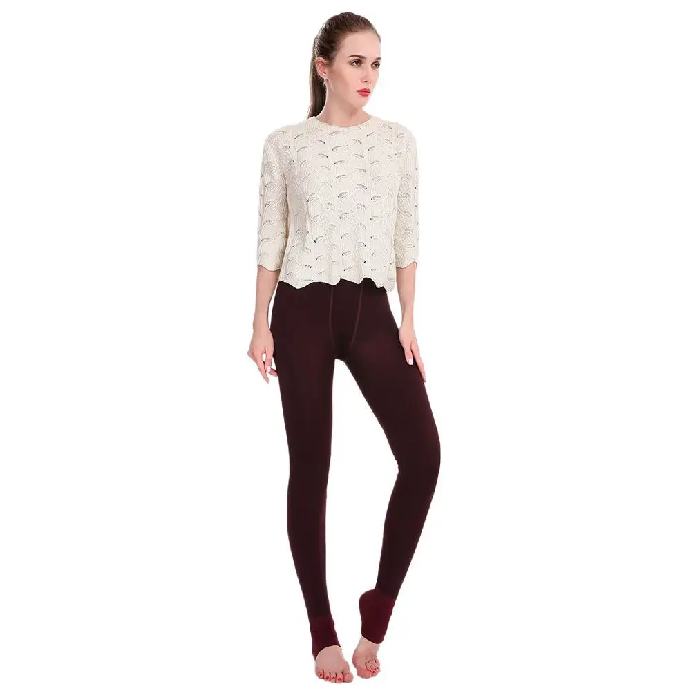Fleece Lined Thick Leggings Women Retro Plus Size - Image 10