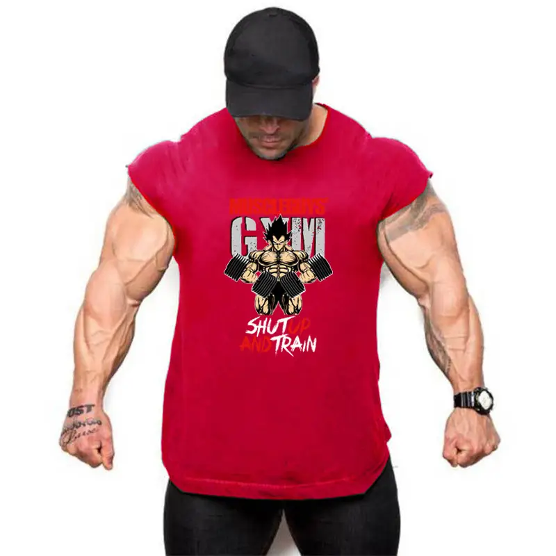 Men's White Muscle Sleeveless Anime Dragon Ball T-Shirt - Image 2