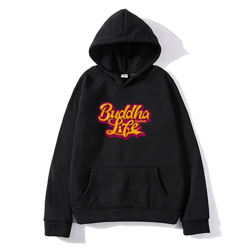Men's Black Badilla Life Hoodie Plus Size Velvet - Image 7