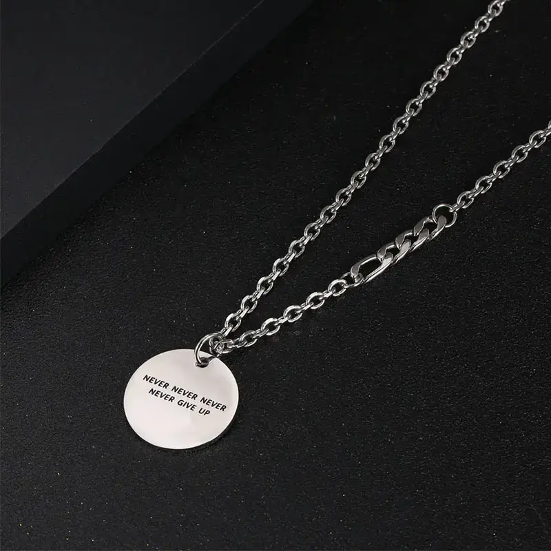 IMI Titanium Necklace Men's Cold Style Hip-Hop Pendant