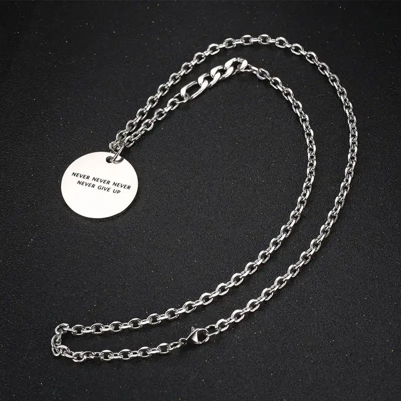 IMI Titanium Necklace Men's Cold Style Hip-Hop Pendant