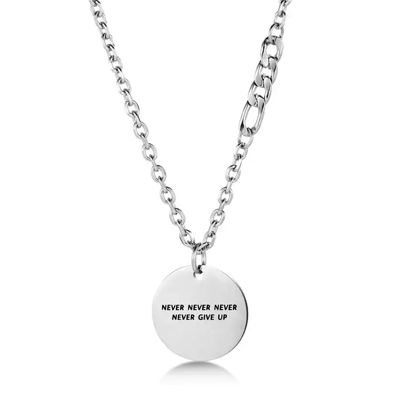 IMI Titanium Necklace Men's Cold Style Hip-Hop Pendant