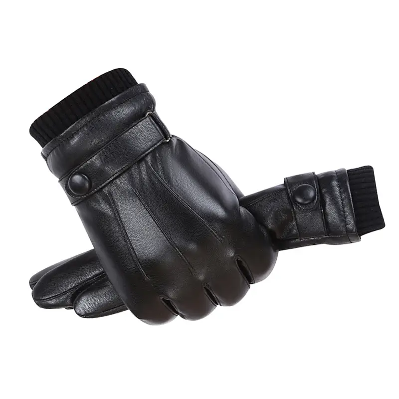 Men's Black Touch Screen Ski Gloves Winter Warm Riding - Image 8
