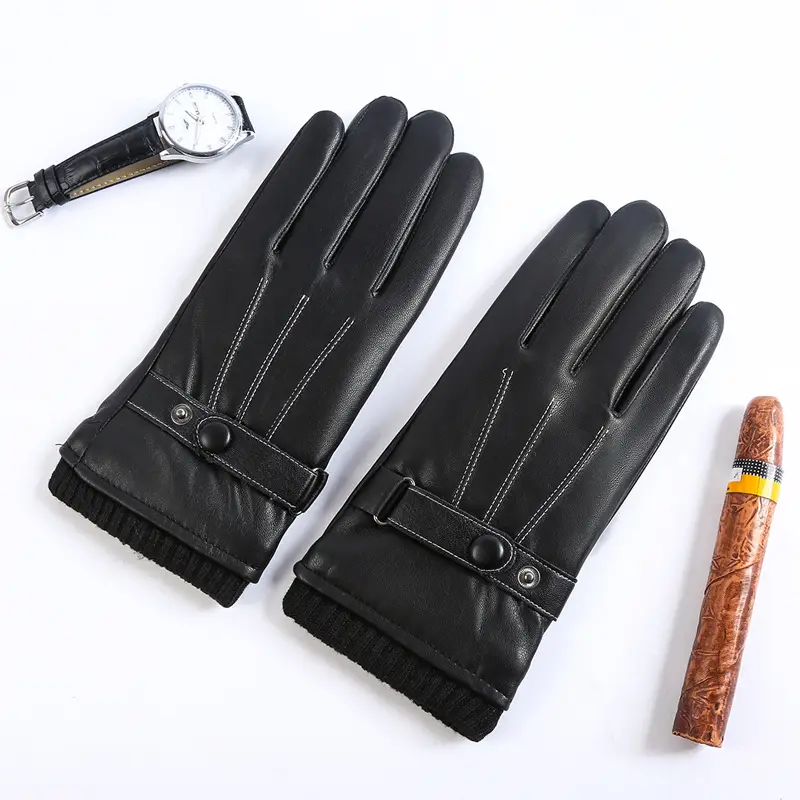 Men's Black Touch Screen Ski Gloves Winter Warm Riding - Image 3