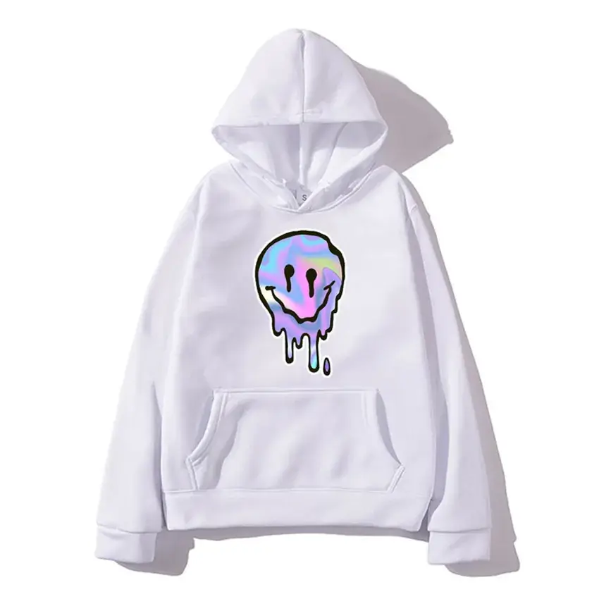 Men's Black Glitter Skull Hoodie with Front Pocket - Image 13