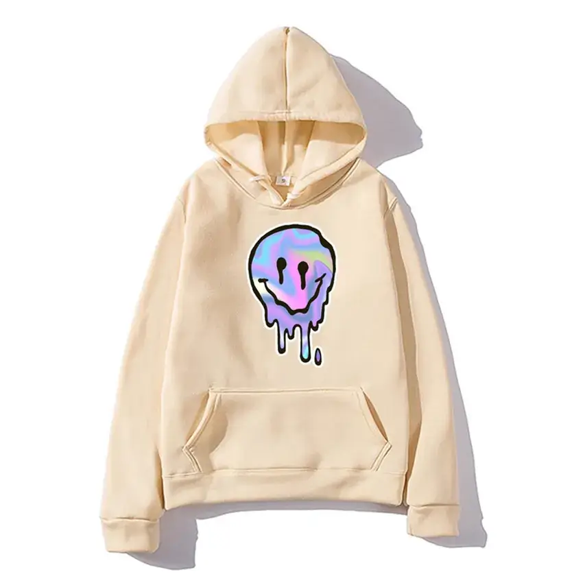 Men's Black Glitter Skull Hoodie with Front Pocket - Image 14