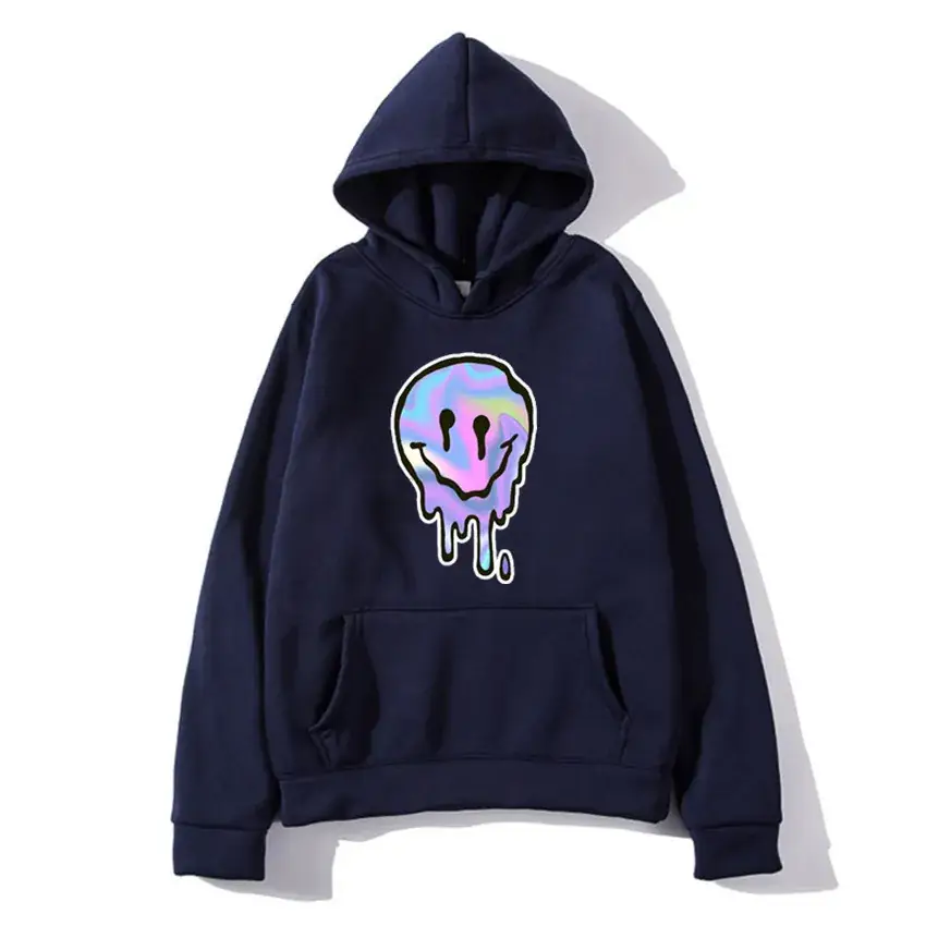 Men's Black Glitter Skull Hoodie with Front Pocket - Image 21