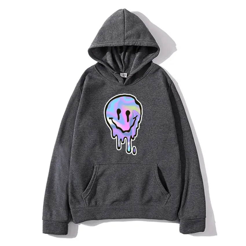 Men's Black Glitter Skull Hoodie with Front Pocket - Image 22