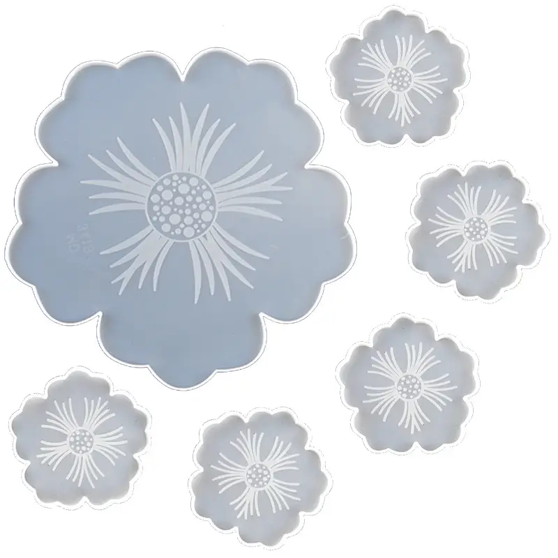 Crystal DIY Mirror Resin Petal Fruit Tray Mold - Image 11