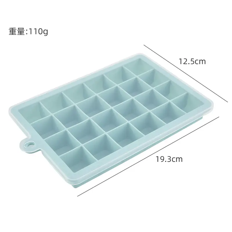 Pink Silicone Ice Tray with Lid 15x24 Grid - Image 4