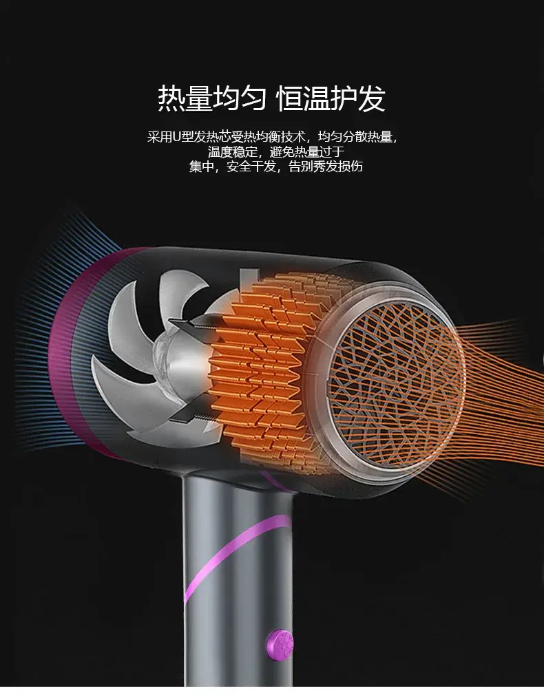 Cross-border folding negative ion hair dryer for salon use — feature 4