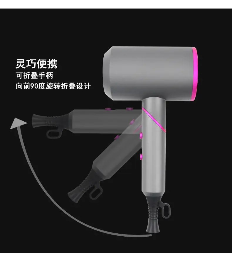 Cross-border folding negative ion hair dryer for salon use — feature 5