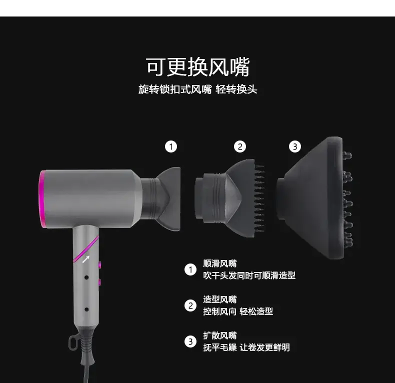 Cross-border folding negative ion hair dryer for salon use — feature 7