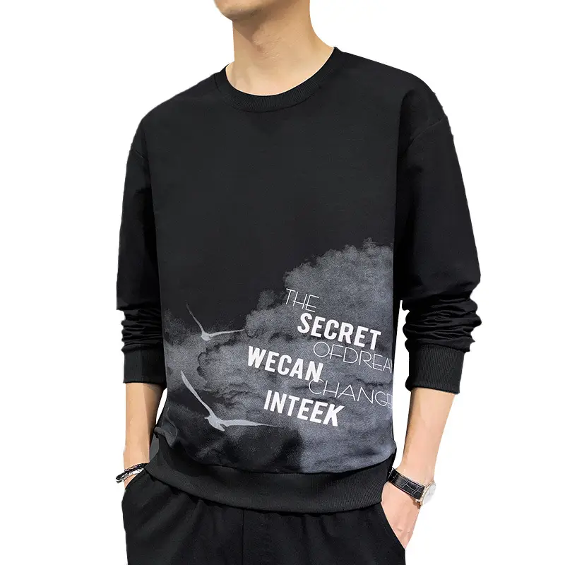 Men's Light Blue Graphic Sweatshirt Casual Wear - Image 5