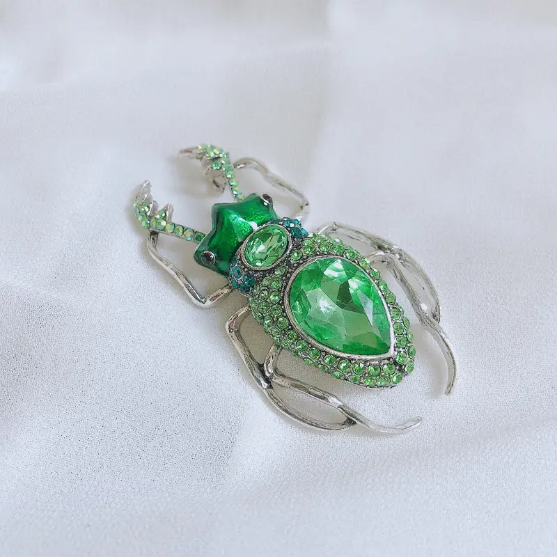 Blue Crystal Bug Brooch for Women - Image 6