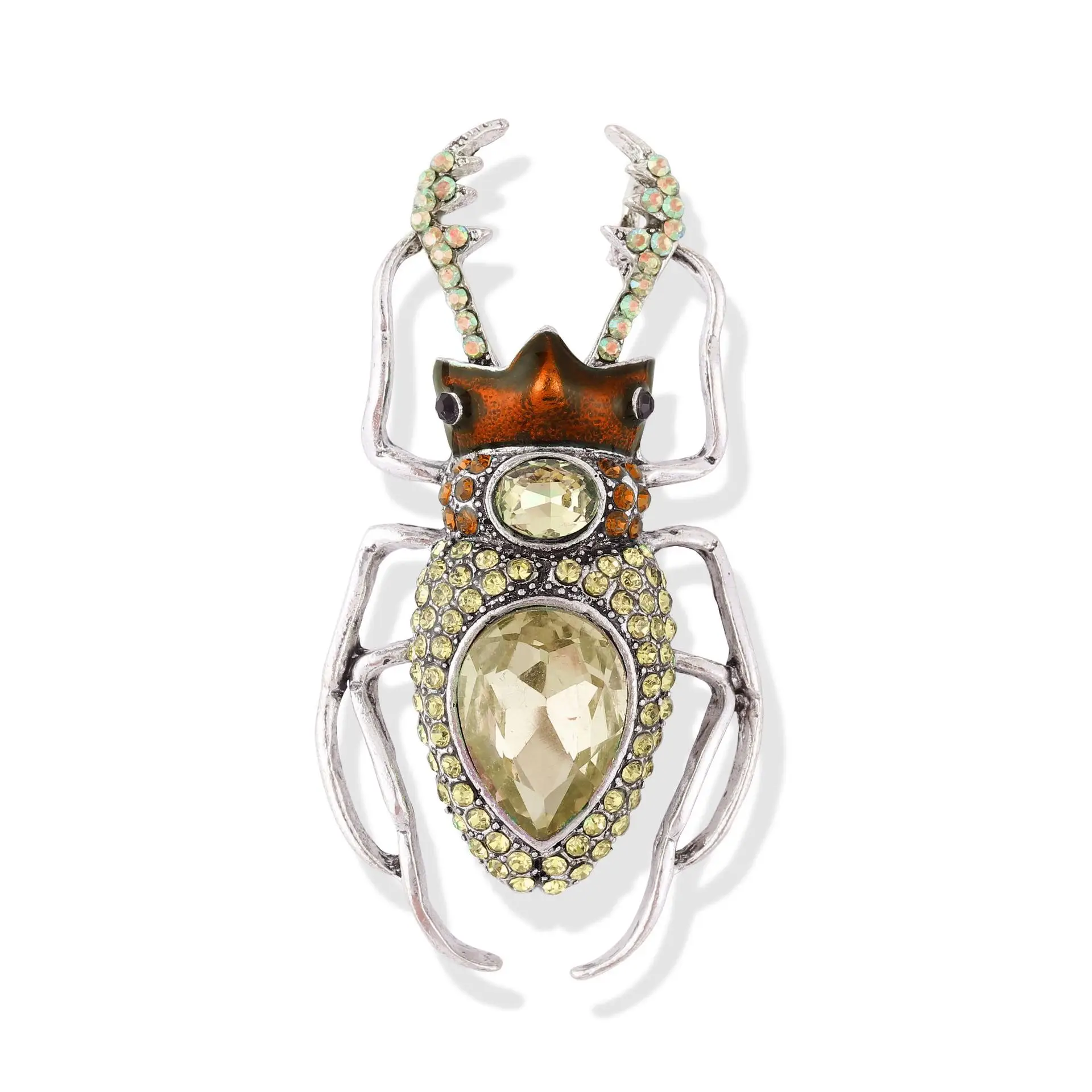 Blue Crystal Bug Brooch for Women - Image 8