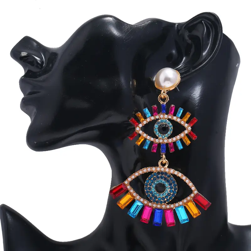Devil's Eye Exaggerated Earrings Women 2023 New - Image 5
