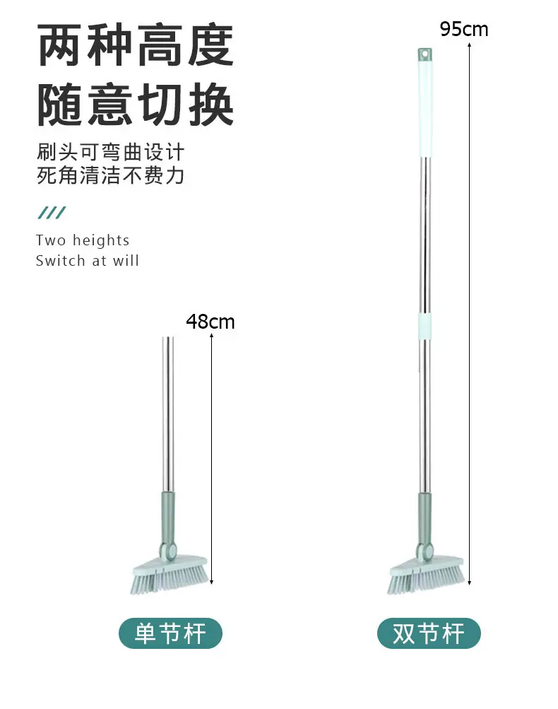 Pink Triangular Floor Brush for Bathroom Tiles Cleaning — feature 14