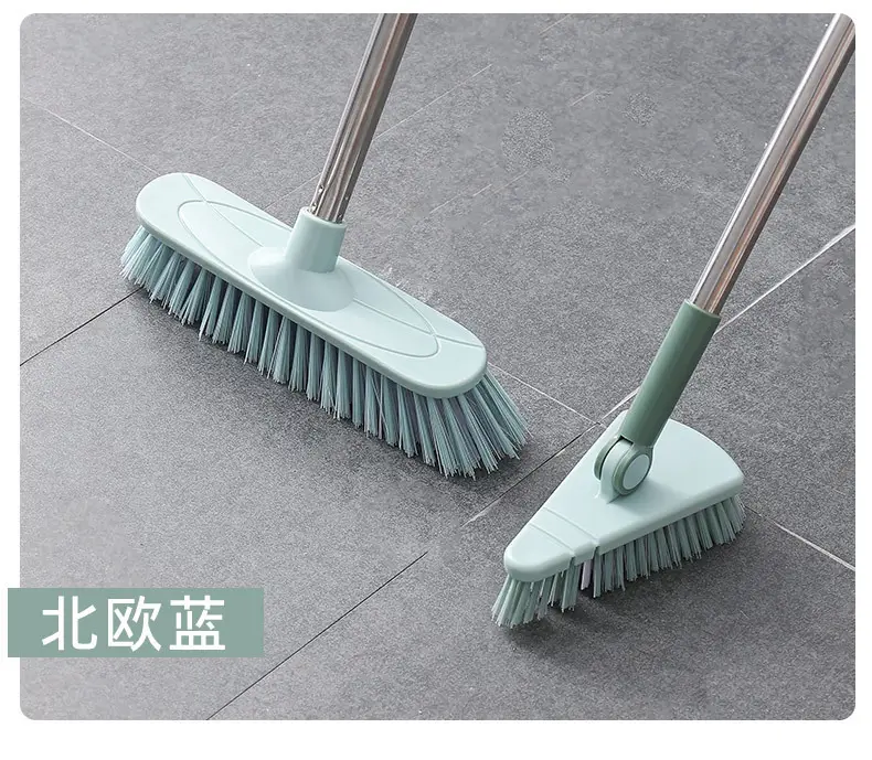 Pink Triangular Floor Brush for Bathroom Tiles Cleaning — feature 21